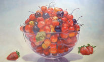 Cerezas en vidrio