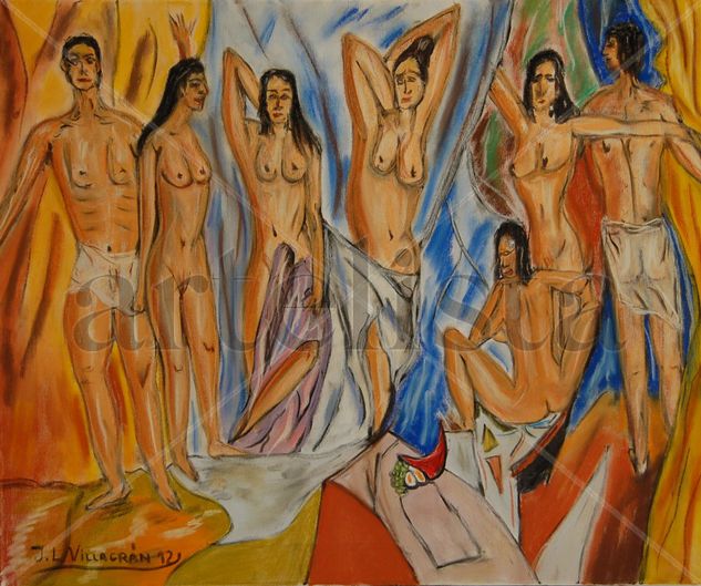 Five minutes before Pastel Lienzo Desnudos