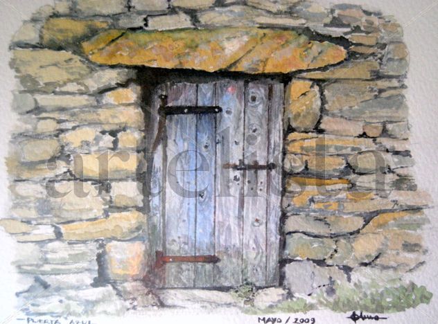 Puerta azul