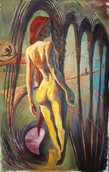 MUJER / WOMAN Oil Canvas Figure Painting