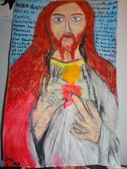 Pater Noster Pastel Cartulina Retrato