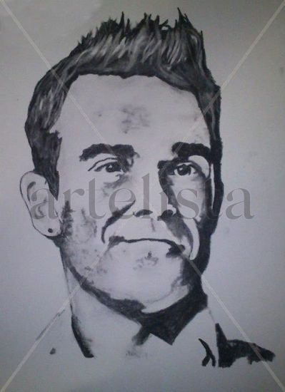 Robbie Williams Charcoal