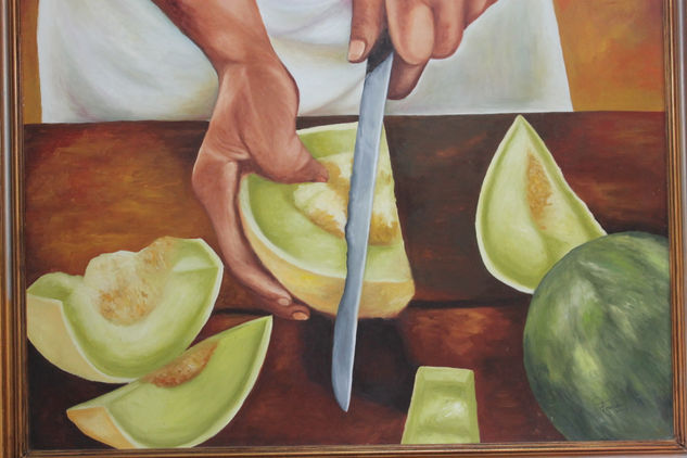 Melones Oil Panel Still Life Paintings