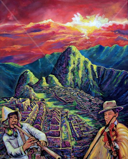 ALTURAS DE MACHUPICCHU Oil Canvas Landscaping