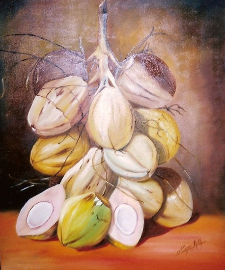 RACIMO DE COCOS Oil Canvas Still Life Paintings