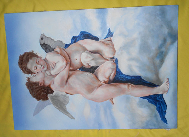 CUPIDO Y PSIQUE Oil Canvas Nude Paintings