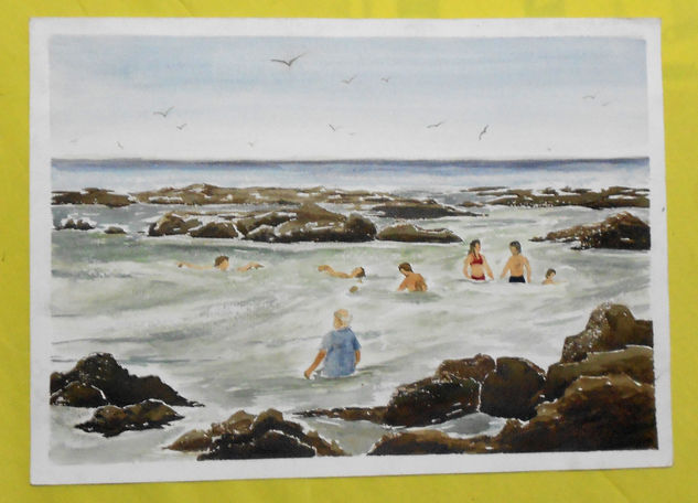 BOCA DEL RIO Watercolour Card Marine Painting