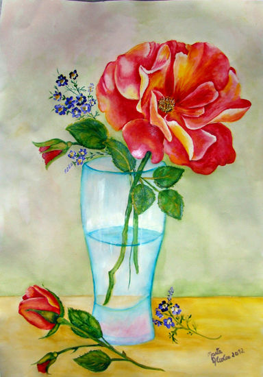 ATRACTIVA Watercolour Card Floral Painting