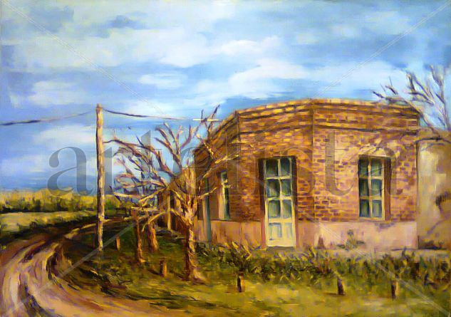 EL VIEJO ALMACEN Oil Canvas Landscaping