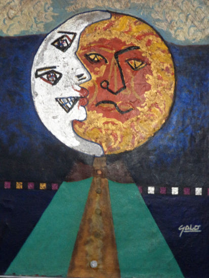 FIGURA DE ECLIPSE Mixed media Canvas Figure Painting