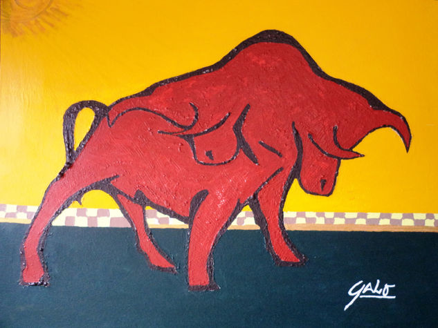 FIGURA DE TORO Mixed media Canvas Animals