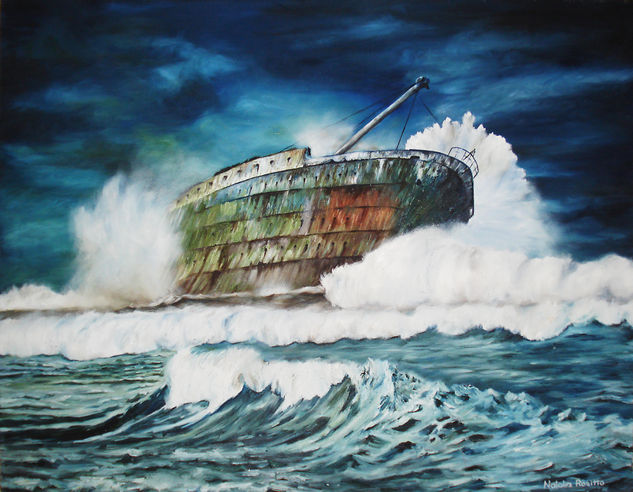 Reto al mar Oil Canvas Marine Painting