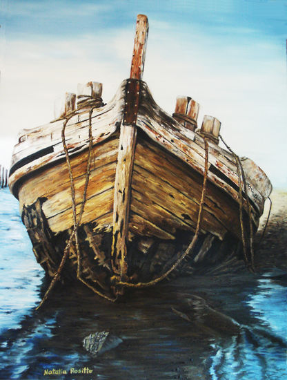 Resistiendo al tiempo Oil Canvas Marine Painting