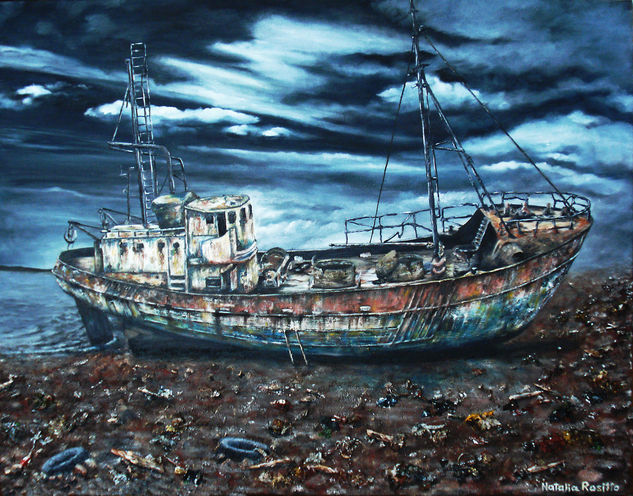 Rendido Oil Canvas Marine Painting