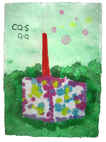 fabrica de nubes de sol Gouache Otros Figura