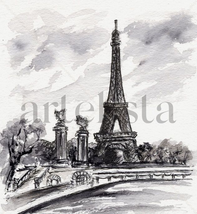 Torre Eiffel monocolor.