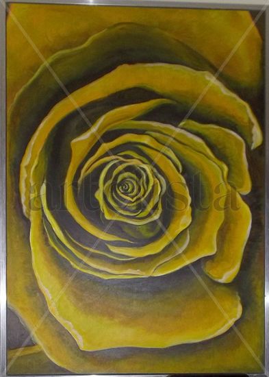 Rosa Acrylic Panel Floral Painting