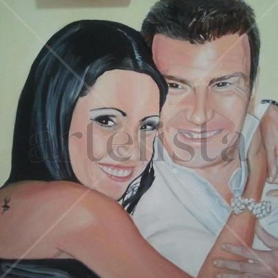 Nuria y Juanma Oil Canvas Portrait