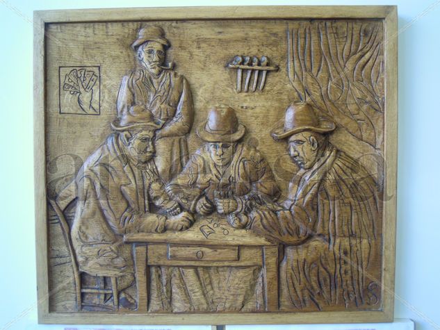 Partida de Cartas Carving Figurative