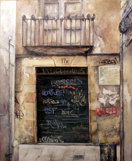 Barrio Gotico-Barcelona Oil Canvas Landscaping