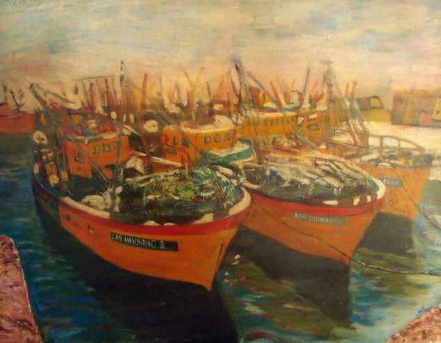 Recordando a San Antonino II Oil Canvas Marine Painting