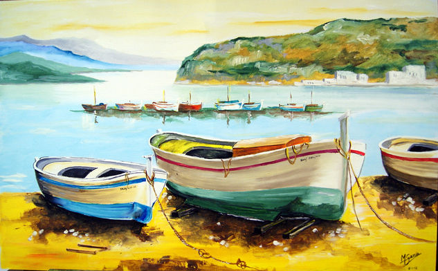 Cala Oil Panel Marine Painting