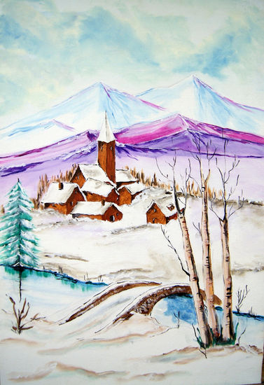 Paisaje Navidad 2 Oil Canvas Landscaping