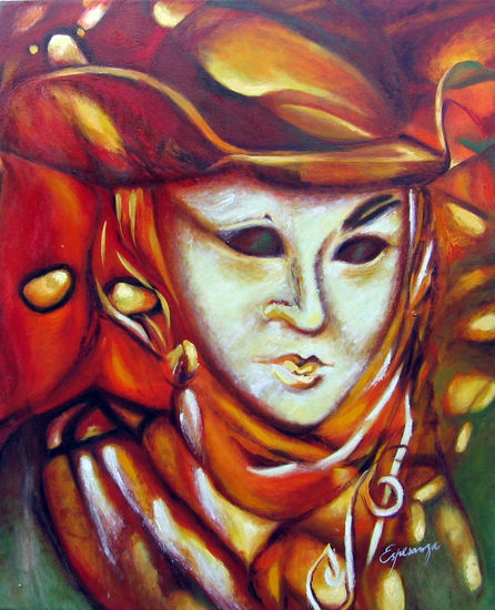 El Carnaval de la Vida II Mixed media Canvas Figure Painting