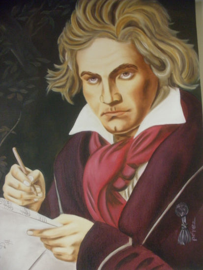 BEETTHOVEN Oil Canvas Portrait