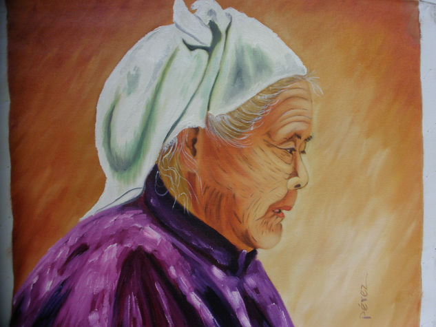 ANCIANA Óleo Lienzo Retrato