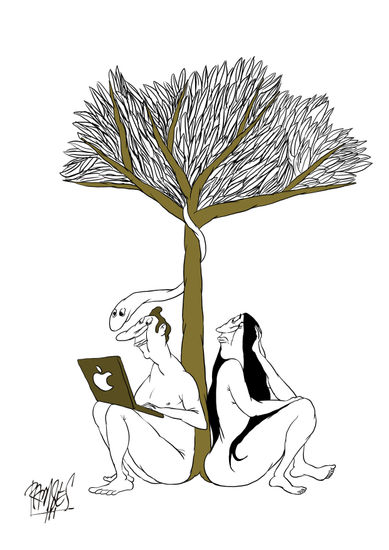 Adam, Eve and the apple Otros Otros Desnudos