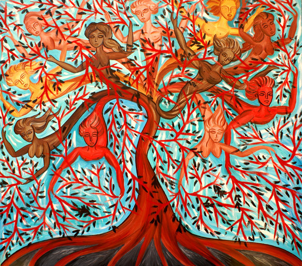 ÁRBOL DE LA VIDA Oil Canvas Figure Painting