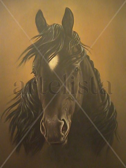 CABALLO TRUENO DE DOCE Oil Canvas Animals