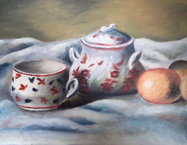 Atardecer en la cocina Oil Panel Still Life Paintings