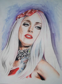 Retrato Lady Gaga