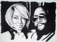 Retrato Rick Ross y Keri Hilson