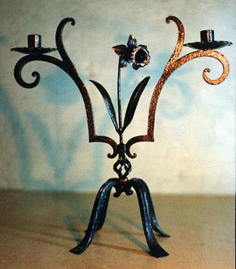 hf-  Candelabro con Narciso Forja Metal