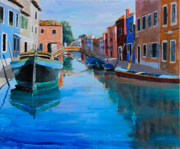 Burano Acrílico Lienzo Paisaje