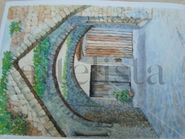 CALLE CON ARCOS Watercolour Paper Landscaping