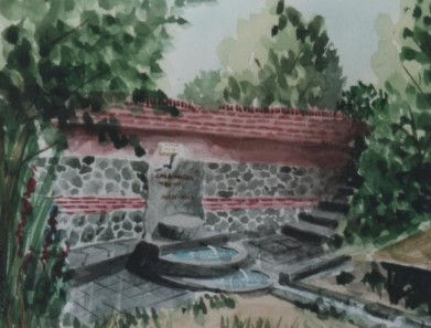 "Fuente Casa de Vacas" Watercolour Paper Landscaping