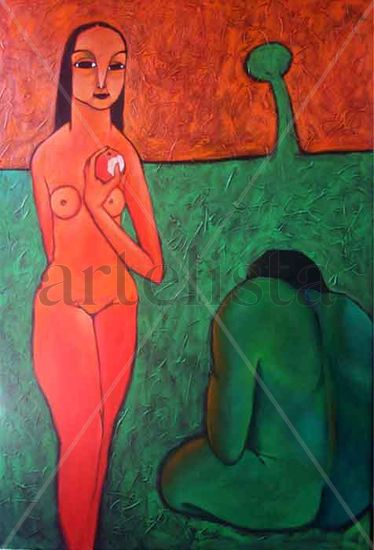 ¿Adán o Eva? Acrylic Canvas Nude Paintings