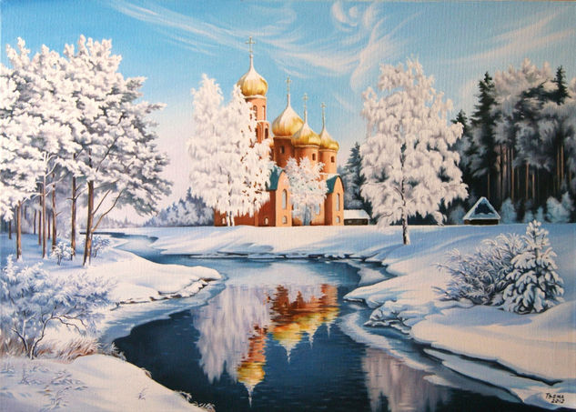 El invierno de Ucrania Oil Canvas Landscaping