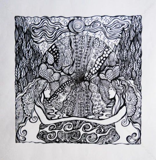 Dibujo Zentangle Unidad Tinta