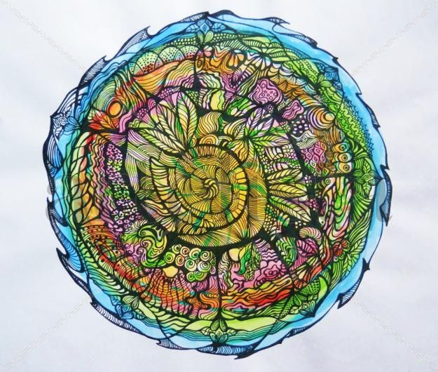 Mandala Zendala Origen Técnica Mixta