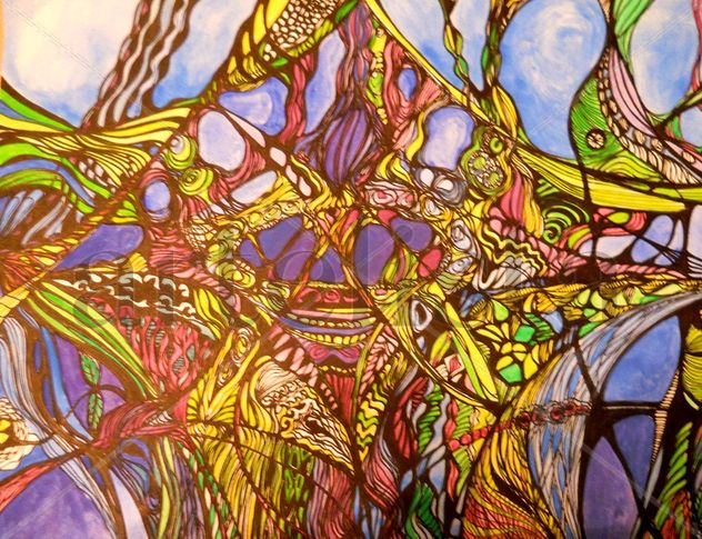Dibujo Zentangle  Paisaje interior