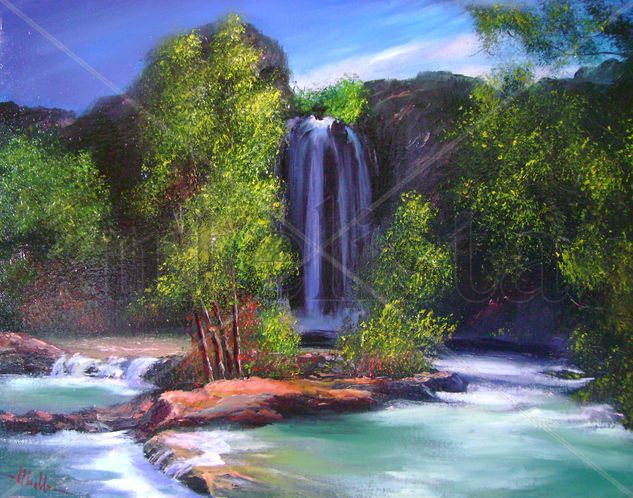 Cascada del Havasu Oil Canvas Landscaping