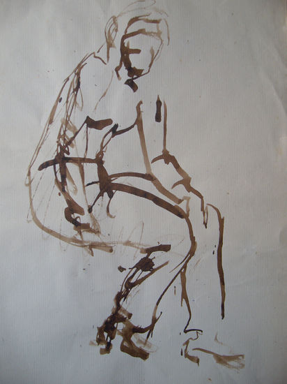 DESCANSO Ink Canvas Figure Painting