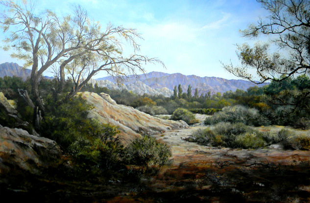 buscando el parral Acrylic Canvas Landscaping