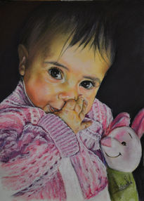 Retrato a pastel