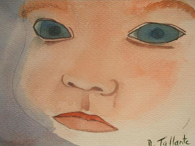 Bebé Watercolour Paper Portrait